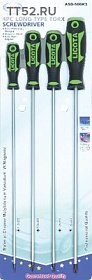 На сайте Трейдимпорт можно недорого купить Набор длинных отверток Торкс 4пр. ASD-500K3. 