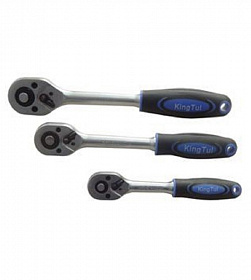 На сайте Трейдимпорт можно недорого купить Трещотка с прорезиненной рукояткой 24зуб.1/2" KINGTUL KT601004. 